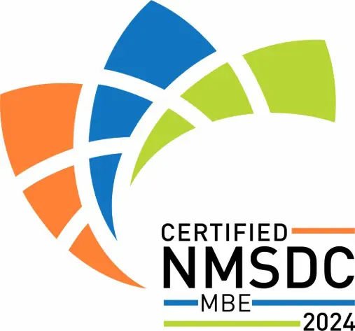 A logo for the certified nmsdc mbe 2 0 2 1.